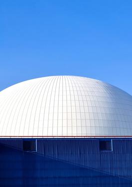 electric central with blue sky background